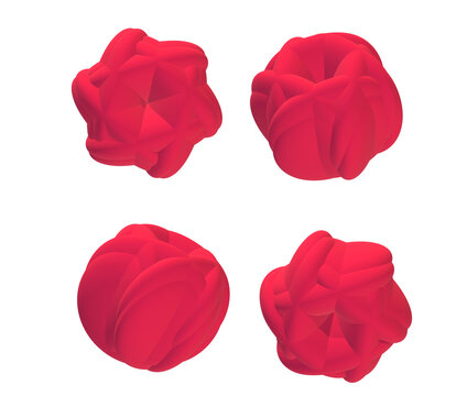 3D rose shape or Ismatova the red ball.