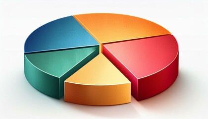 Obraz premium 3D pie chart with arrow showing business growth