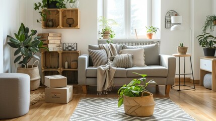 interior of living room and personal accessories, sense of new beginnings and home warmth. Home decor..