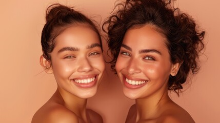 The radiant smiling women.