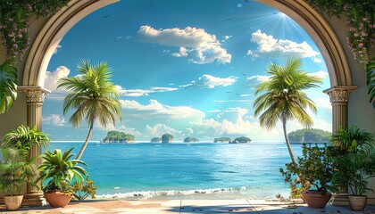An idyllic island paradise awaits you. With crystal clear waters, palm trees, and a gentle breeze, this is the perfect destination for your next vacation.