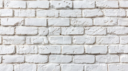 Textured white brick wall background with a rustic and distressed appearance, perfect for architectural and interior design projects.