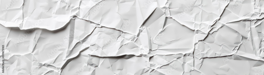 Aufkleber crumpled white paper texture background, ideal for design projects, creating a vintage feel, or addi