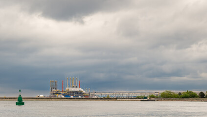 Blick auf das LNG-Terminal 