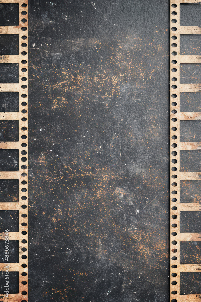 Poster vintage filmstrip frame on a textured background. perfect for adding a nostalgic touch to s and crea