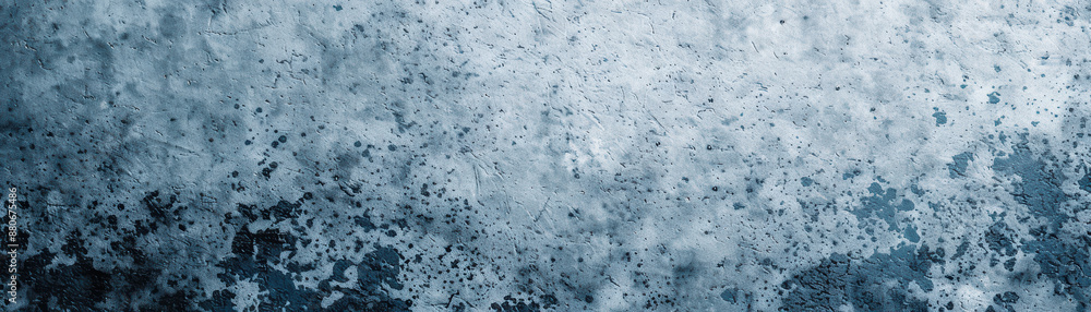 Poster close-up texture of a worn, weathered metallic surface with rust, corrosion, and peeling paint, show