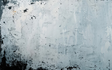 Fototapeta premium Abstract textured background with black and white paint splattered and spread across the surface, creating a dynamic and artistic pattern.