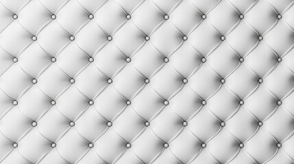 Elegant white leather tufted pattern background with diamond-shaped stitches. Perfect for wallpapers, interior design, and luxury themes.