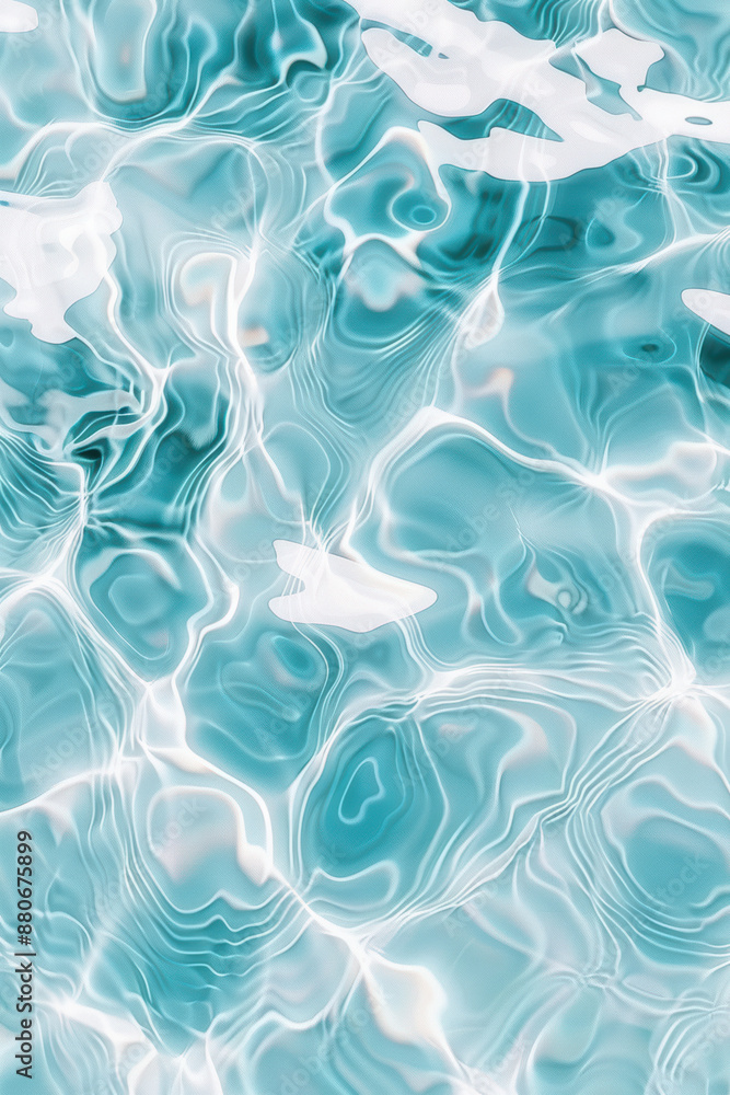 Poster vibrant blue water surface with ripples and reflections, creating a mesmerizing abstract pattern. id