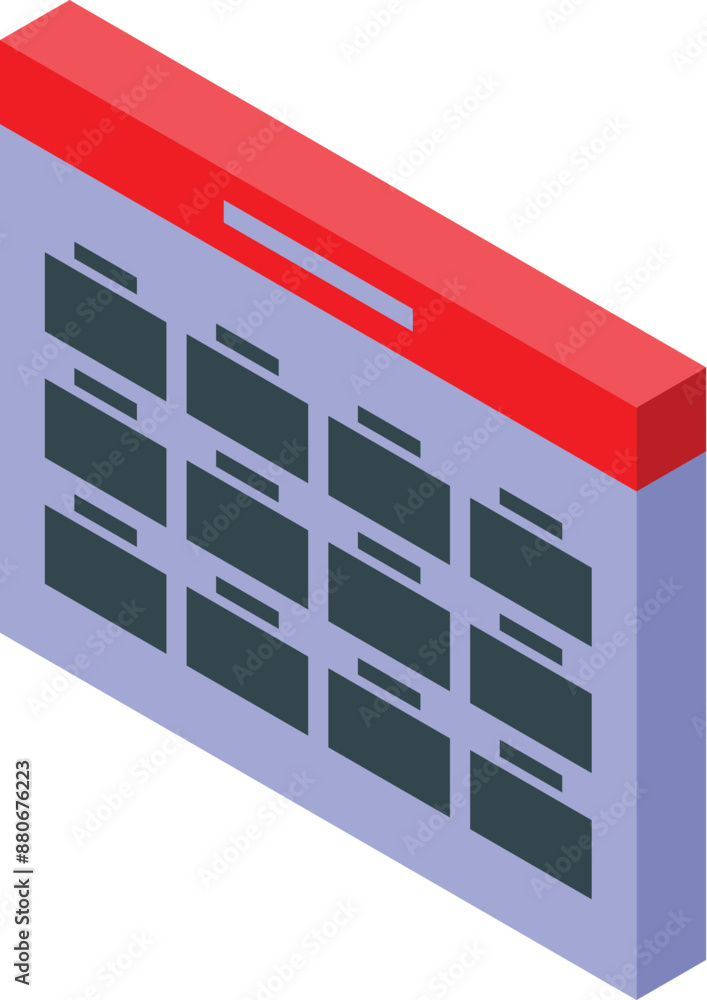 Poster online calendar app showing the month schedule with important events marked