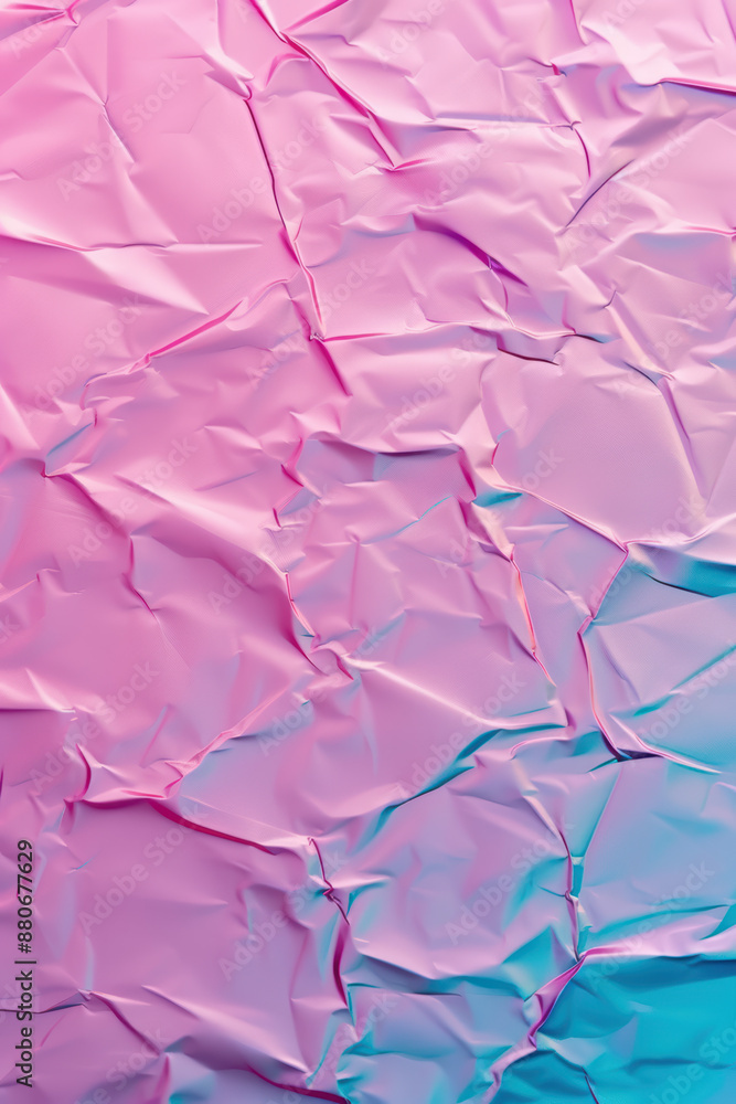 Poster abstract background with pink and blue crumpled texture, creating a vibrant and colorful design perf