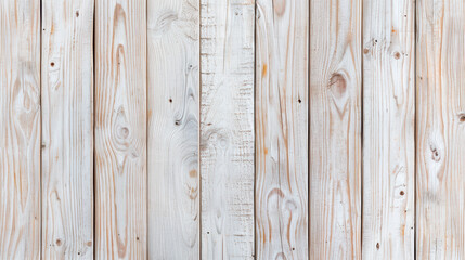 Fototapeta premium Close-up of a whitewashed wooden plank wall showcasing natural wood grain and texture. Perfect for backgrounds, rustic designs, and eco-friendly projects.