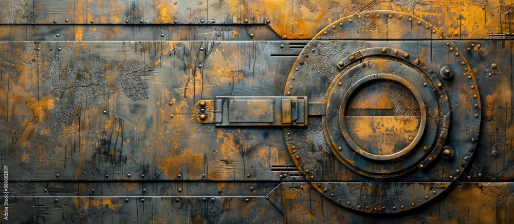Poster background featuring abstract industrial elements like metal and cement with space for adding images