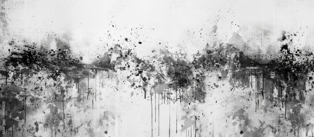 Poster black and white grunge backdrop with faded gray elements perfect for copy space image