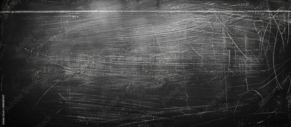Poster A black chalkboard displaying chalk texture ideal as a copy space image for educational presentations or as a dark backdrop for a learning board theme
