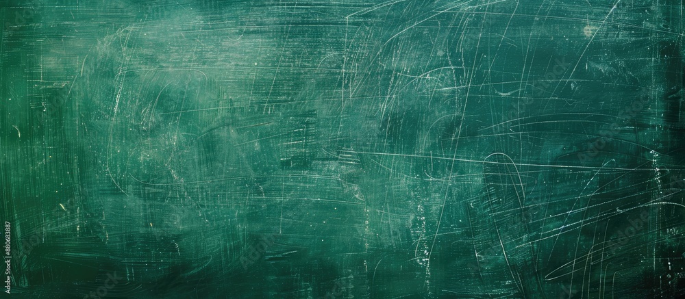 Poster texture of a green chalkboard with copy space image