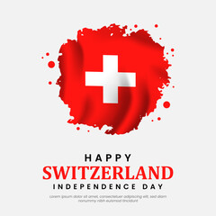 swiss switzerland independence day background banner design template