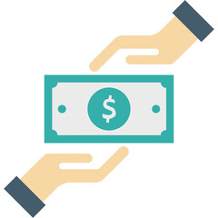 Payment vector icon with isolated background in flat style 