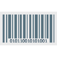 Barcode vector icon with isolated background in flat style 