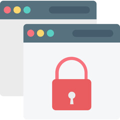 Web Security vector icon with isolated background in flat style 