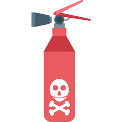 Fire Extinguisher vector icon with isolated background in flat style 