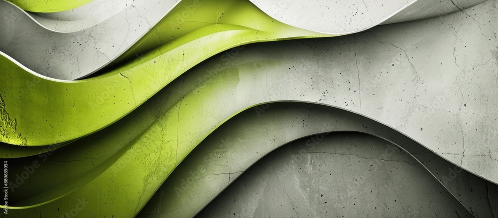 Poster colorful green and gray image with beautiful clipping path and ample copy space