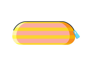 Pencil case in flat stile isolated on white background Vector illustration EPS 10
