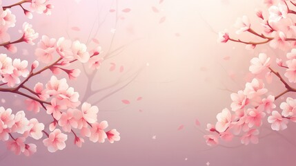 Fototapeta premium Elegant soft pink sakura background