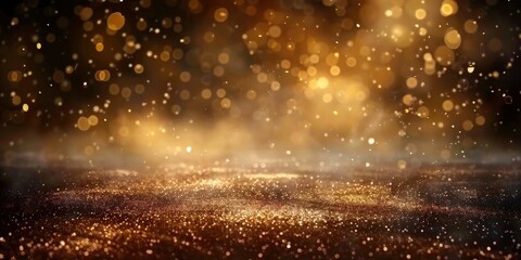 Obraz premium Sparkling Golden Bokeh Background