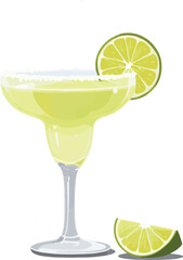 one-margarita-cocktail-vector-illustration-isolate.eps