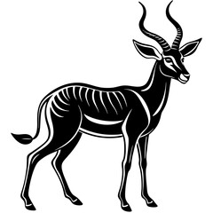 elegant gazelle with slender legs 2 Vector Design and illustration