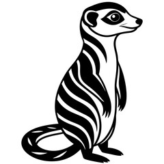 A clean stylized meerkat standing 2 Latest and Premium Vector Design and illustration
