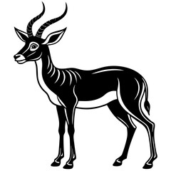 elegant gazelle with slender legs Vector Design and illustration