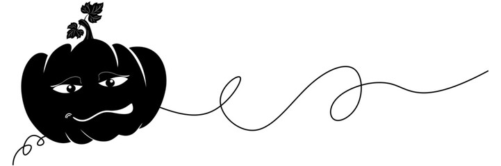 Line art pumpkin vector for a halloween day