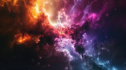 Fototapeta premium Colorful space galaxy cloud nebula. Universe science astronomy. Supernova background wallpaper.