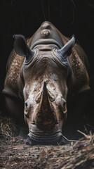 World Rhino Day. rhinoceros in the wild.