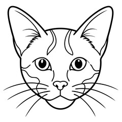 Obraz premium cat line drawing illustration