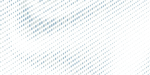 Abstract curved dotted line by squares with halftone effect. Vector graphic pattern