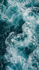 Obraz premium Abstract Wallpaper Featuring Colorful Streamlined Ocean Waves: Embracing the Freedom and Vitality of the Sea, Highlighting Water Conservation and Marine Environment Protection, Perfect for High-Resolu