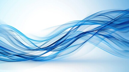 Obraz premium abstract elegant blue wave on white background