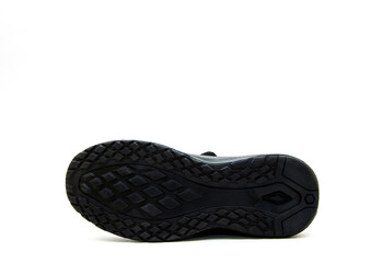 Sole for shoes, bottom view. White Shoe sole close-up isolated on white background.