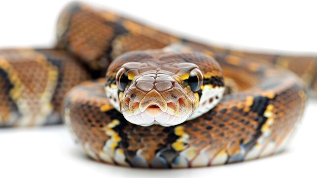 Isolated Scrub Python on White Background