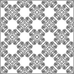 Repeat patterns.Abstract shapes from lines. Vector graphics for design, prints, decoration, cover, textile, digital wallpaper, web background, wrapping paper, clothing, fabric, packaging, cards.