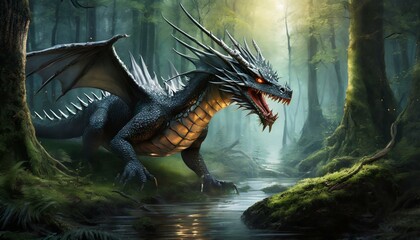 Obraz premium dragon in the night