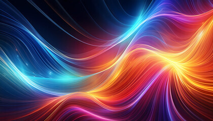 Obraz premium Energy Flow Background- A dynamic design depicting the flow of energy, with vibrant colors _1(147)