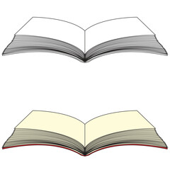 Open book vector illustration. Open book symbol