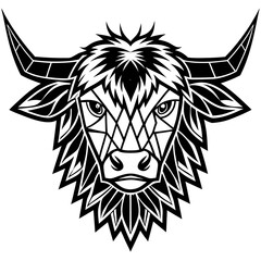 clean geometric yak 2 Vector Design and illustration