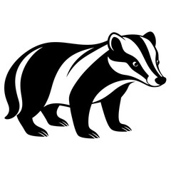 minimalist badger with clean lines 2 Vector Design and illustration