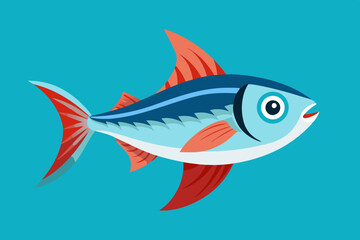  Beautiful colorful fish vector art illustration