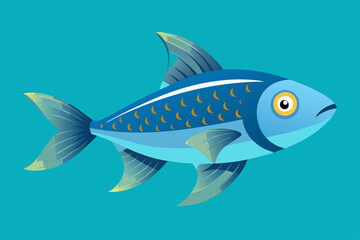  Beautiful colorful fish vector art illustration